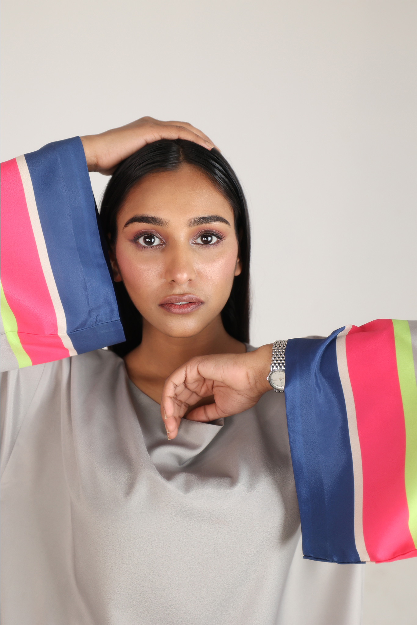 Grey Multi Color Block