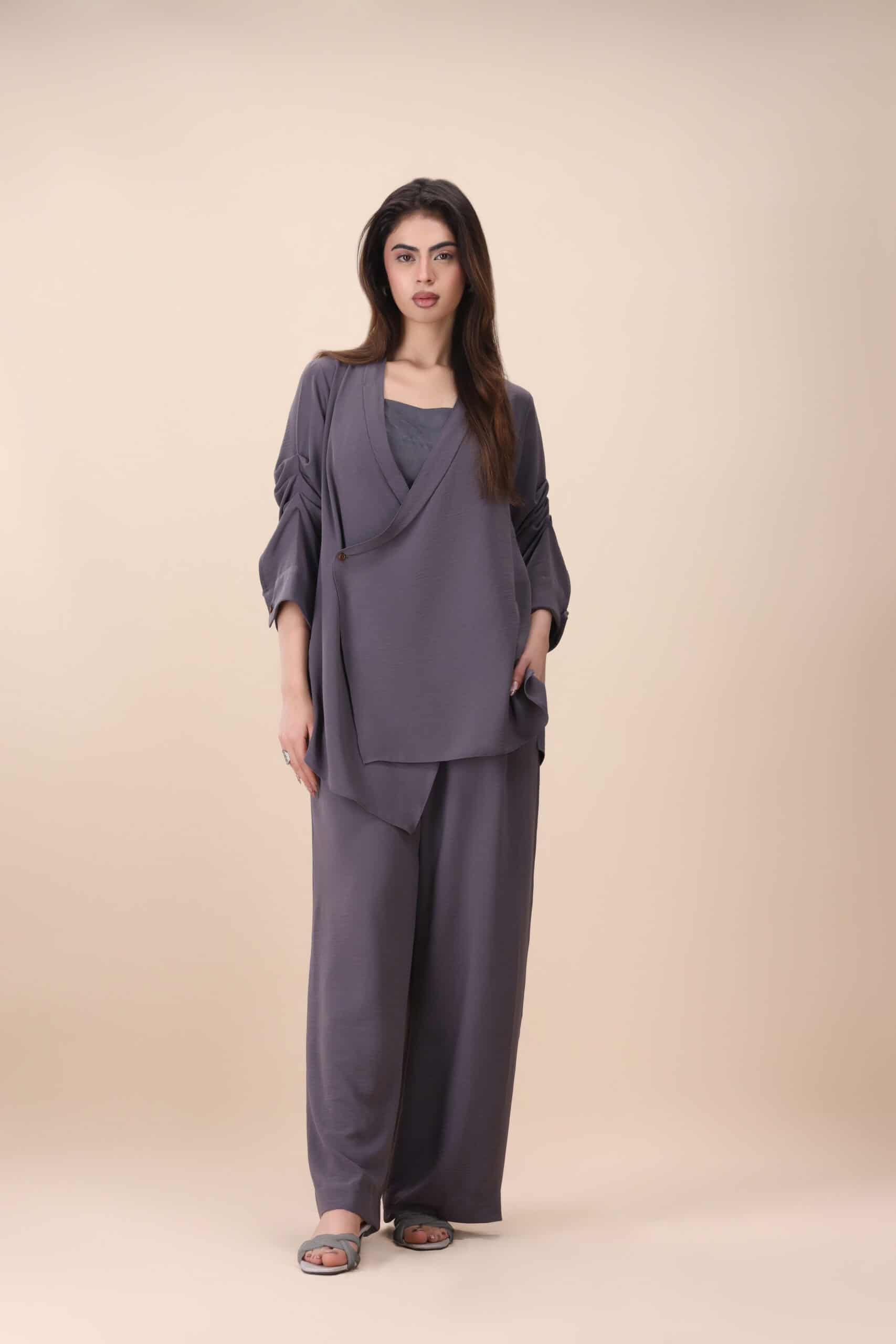 Steel Grey Layered Co-Ord