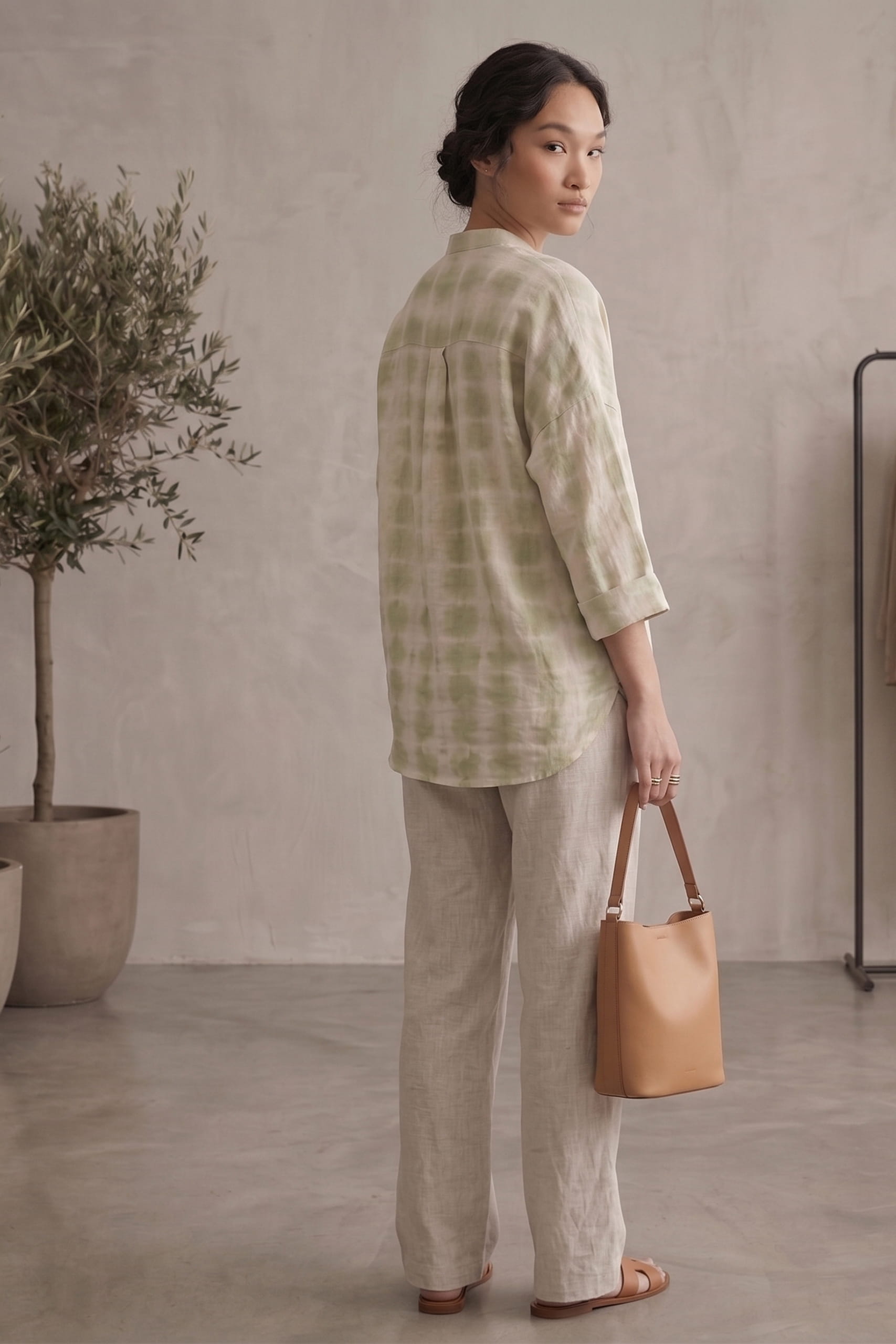 Sage Breeze Linen Top - Image 2