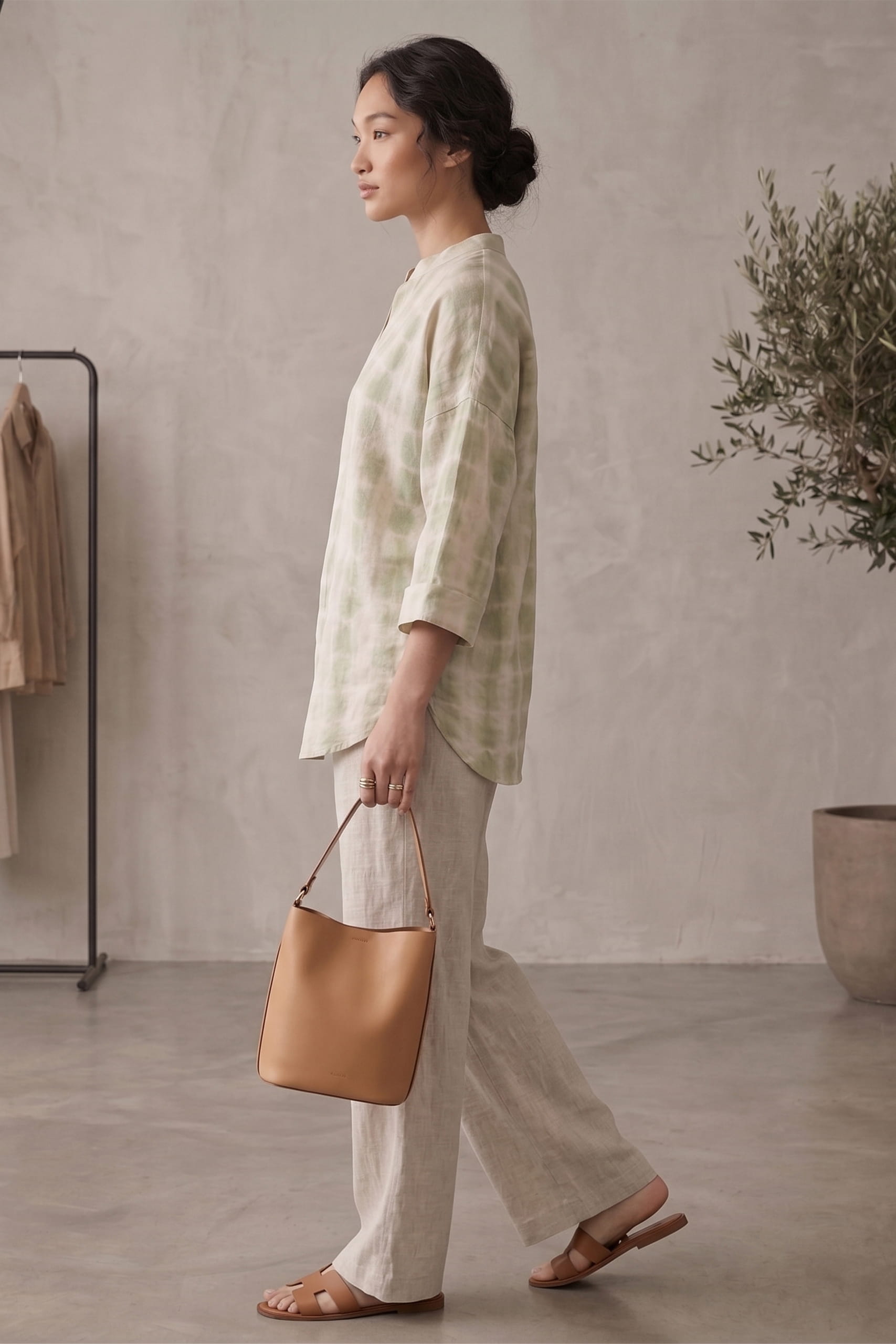 Sage Breeze Linen Top - Image 3