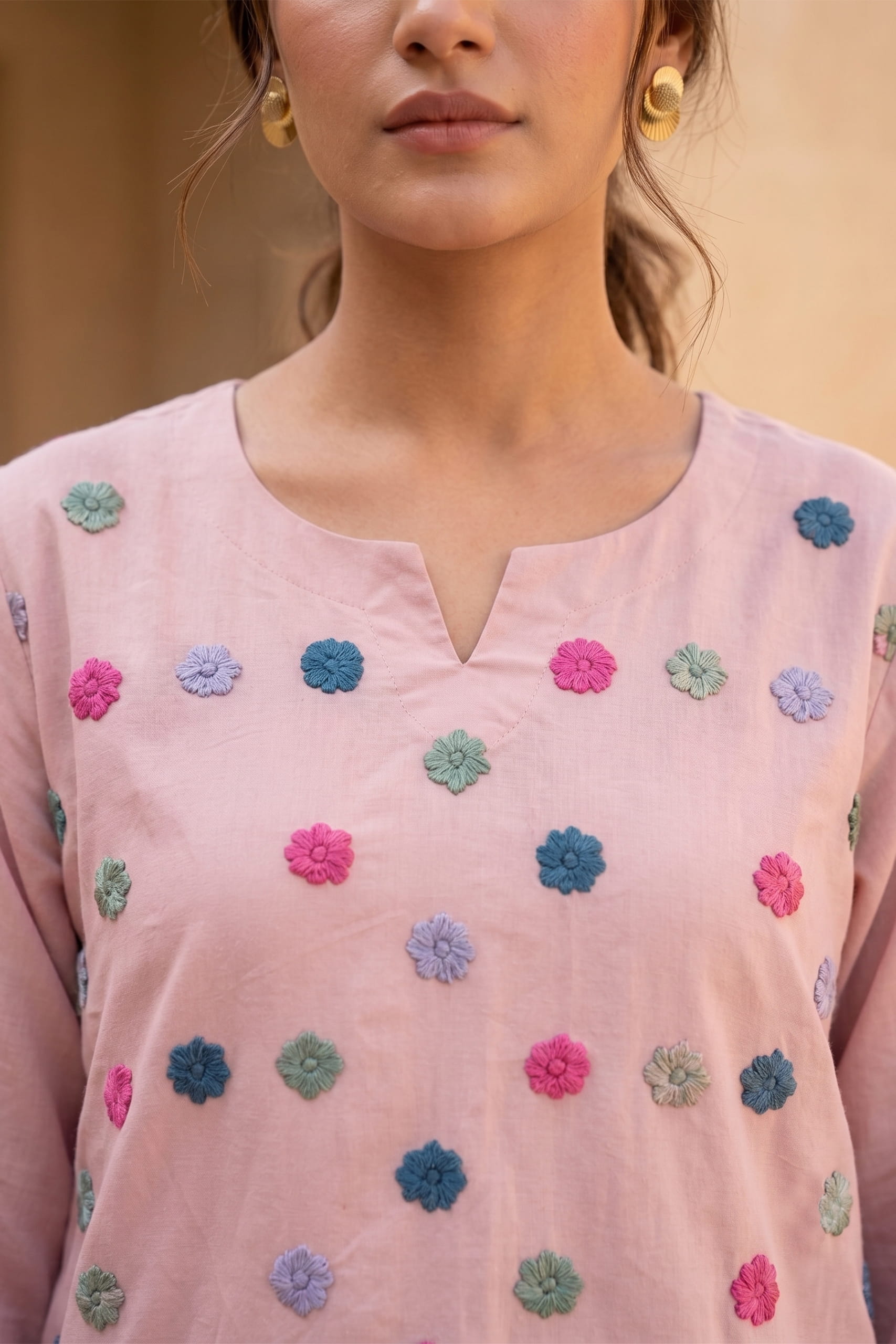 Blush Bloom Hand-Embroidered Set - Image 2