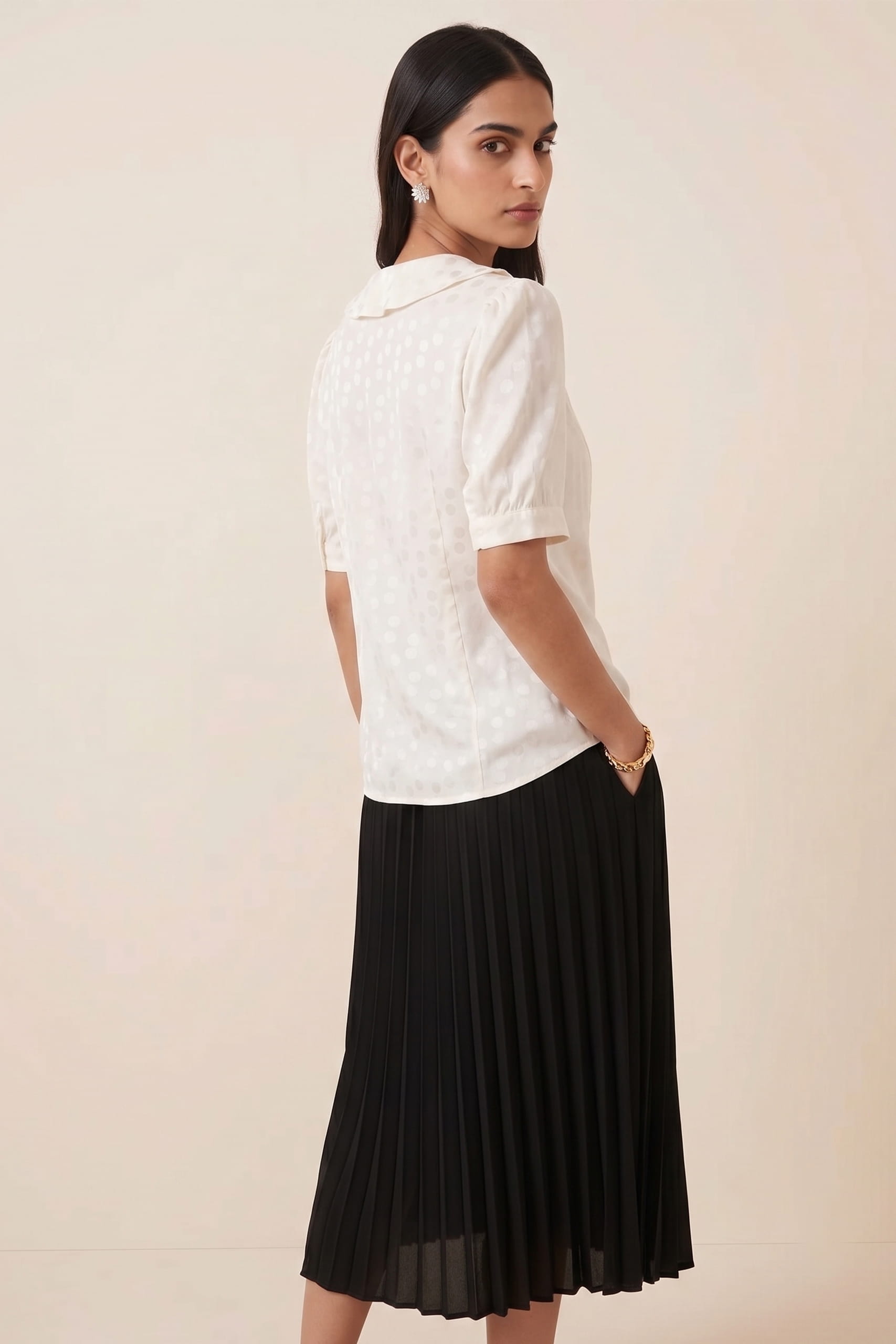 Pearl Dot Silky Top - Image 4