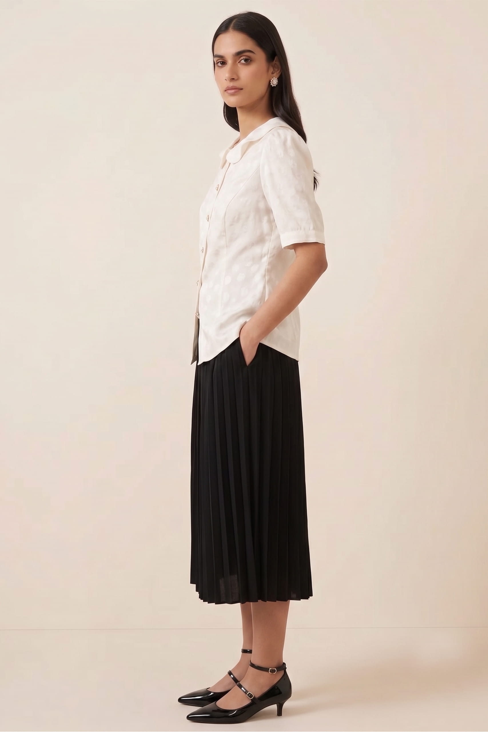 Pearl Dot Silky Top - Image 2