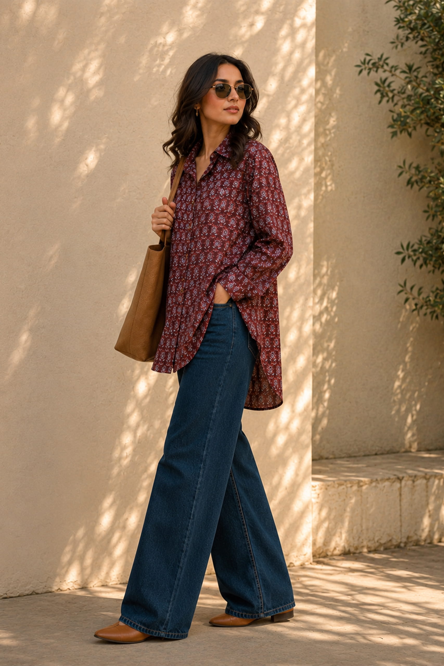 Boho Heritage Printed Shirt Top - Image 2