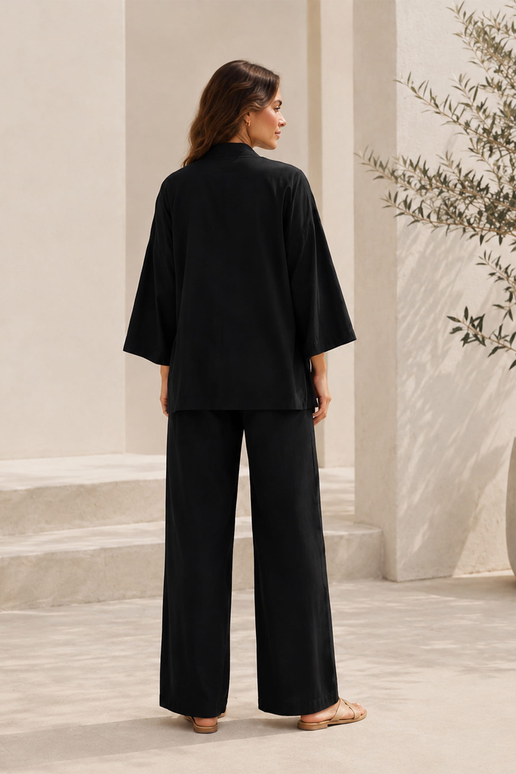 Black Relaxed Kimono - Image 5