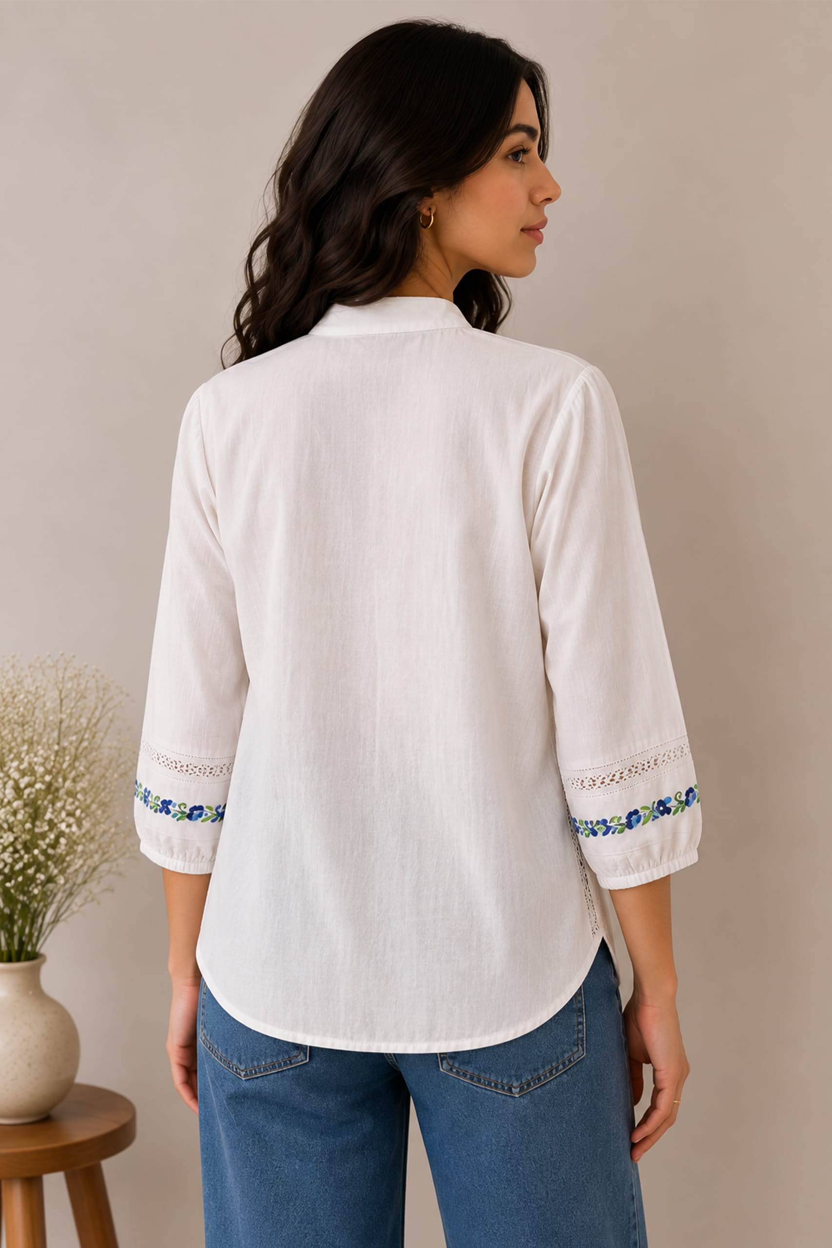Bluebell Hand Embroidered Top - Image 4