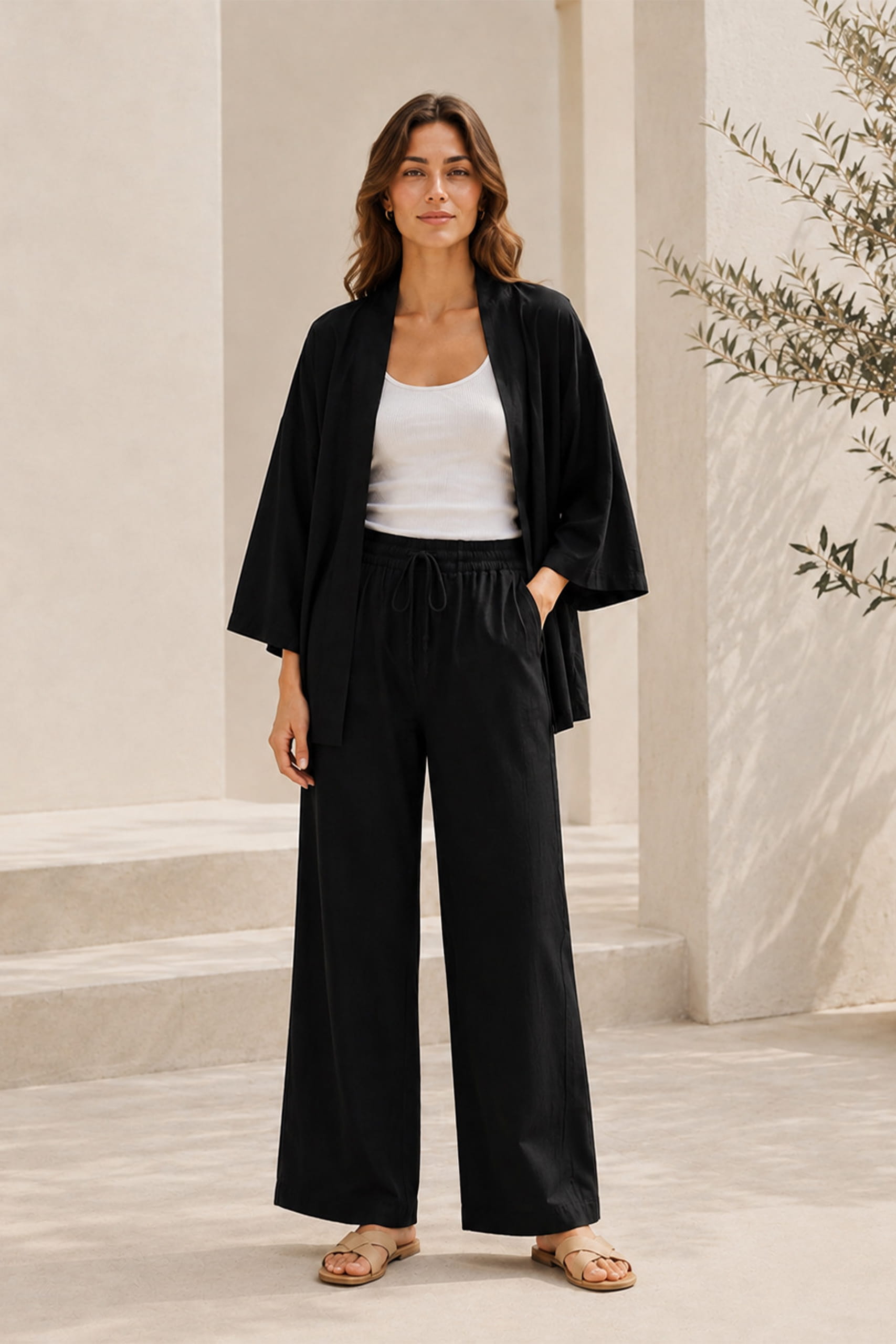 Black Relaxed Kimono - Image 4
