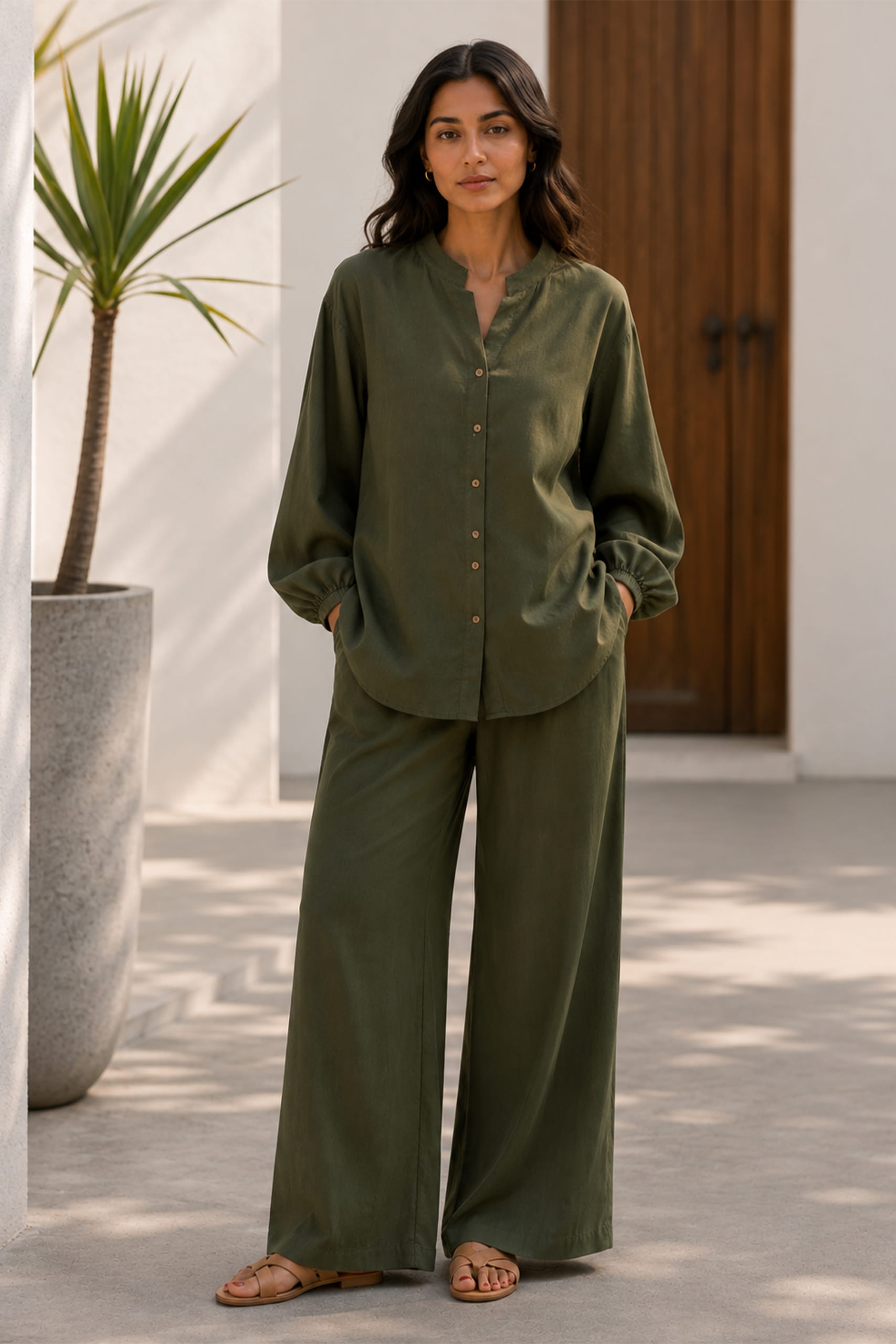 Olive Green Co-Ord Set