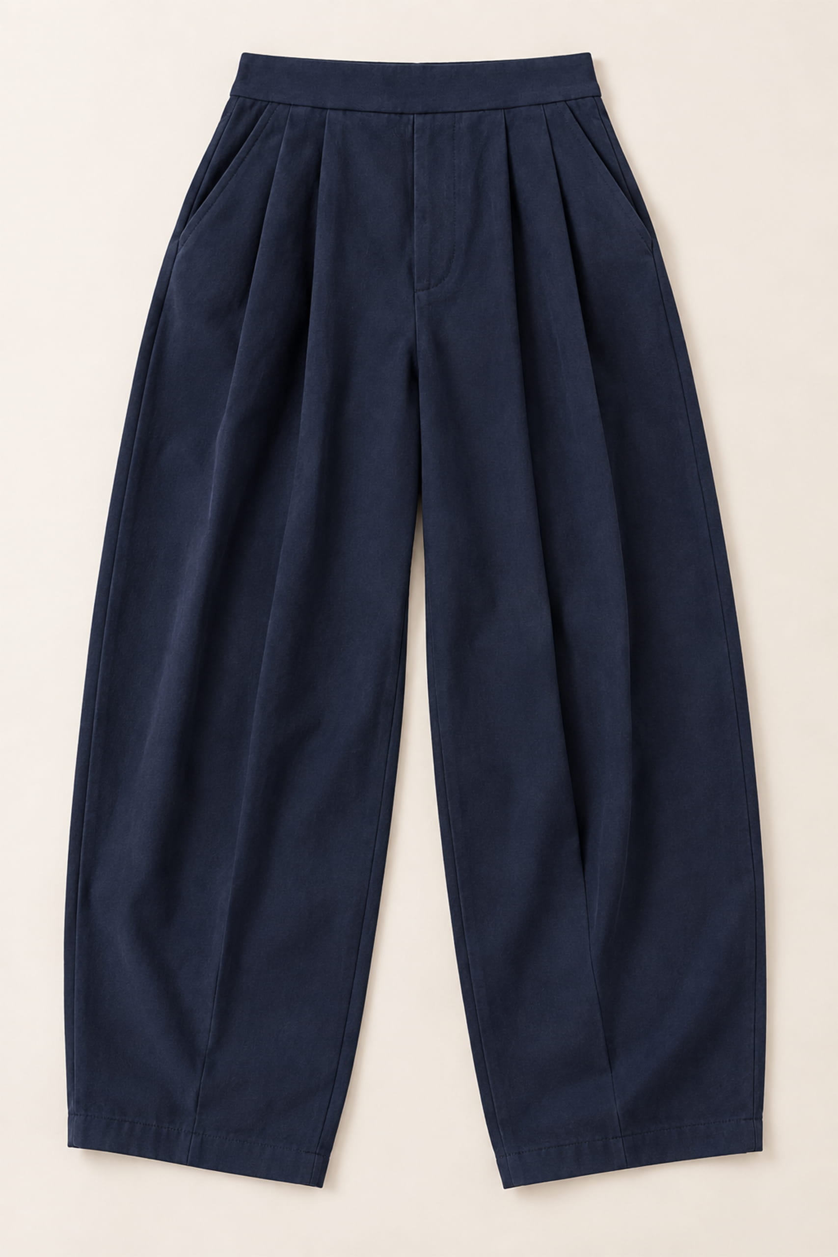 Navy Balloon Trousers - Image 3