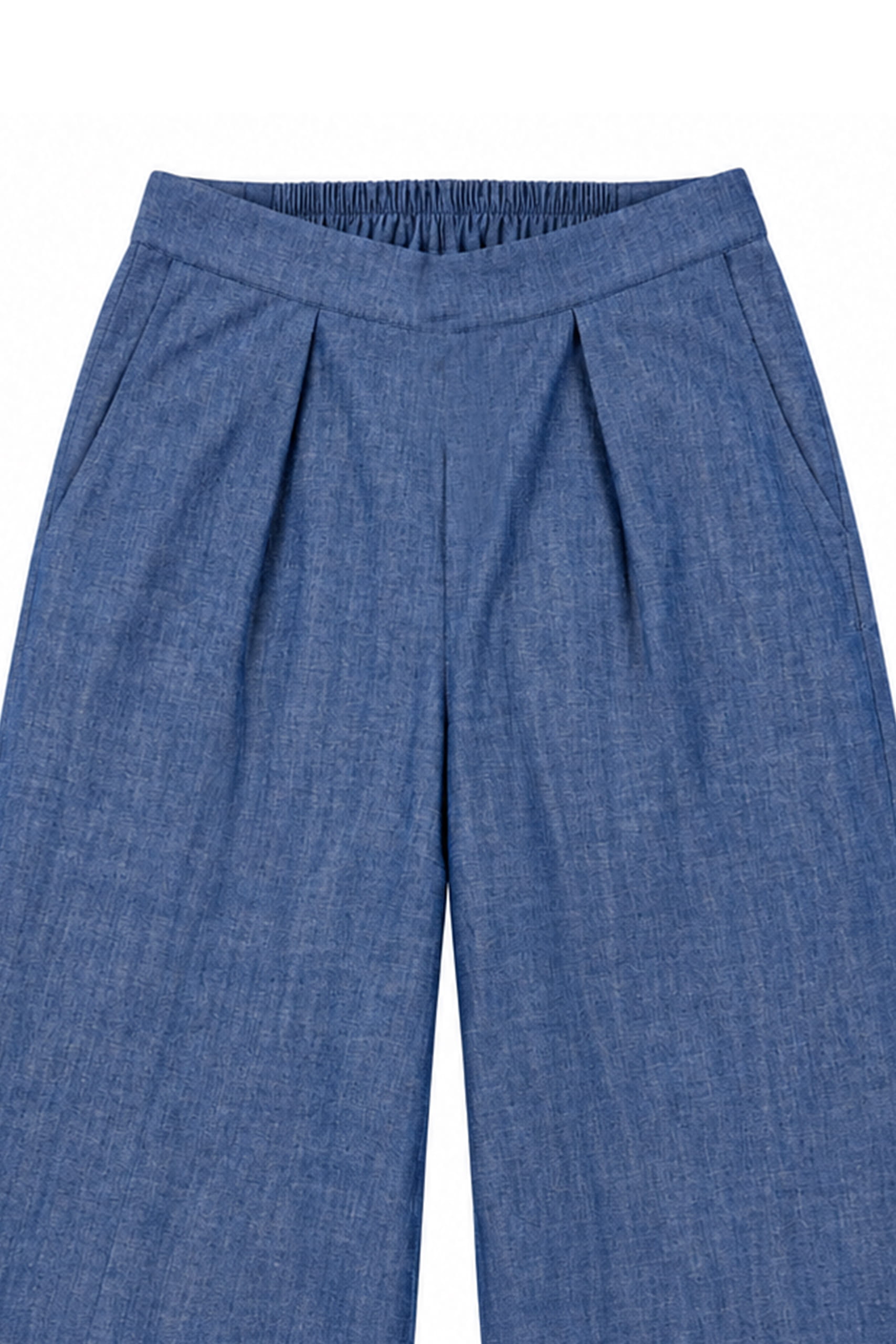 Washed Blue Wide Leg Pants - Image 3