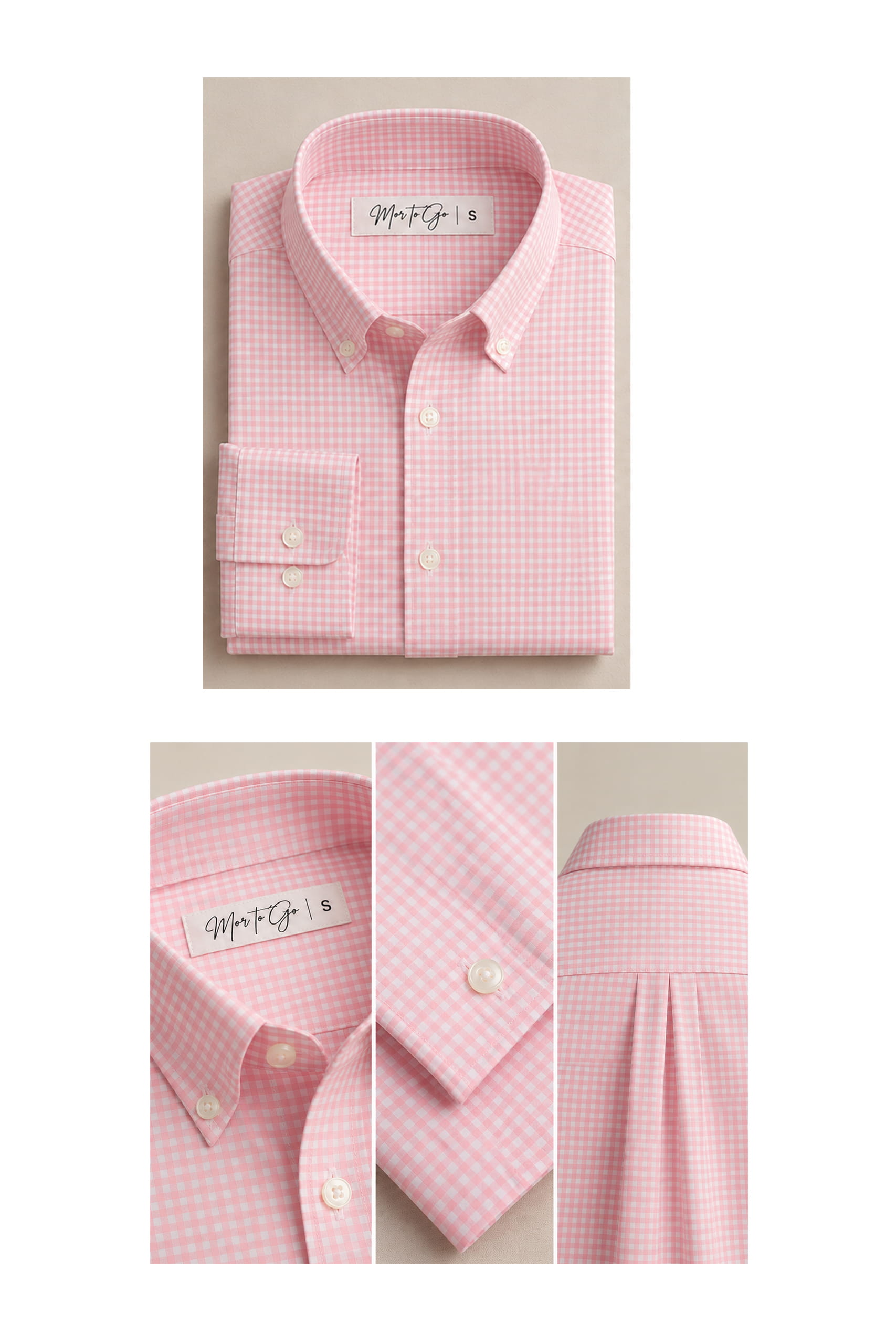 Blush Gingham Shirt - Image 3